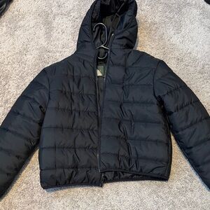 Kids Black Puffer Jacket
